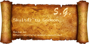 Skultéty Gedeon névjegykártya